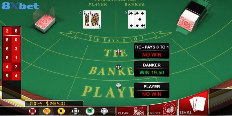 Casino 8Xbet: Sòng Bài Trực Tuyến Hấp Dẫn Và Uy Tín Số 1 3 Tham gia Baccarat trong Casino 8Xbet tân thủ có cơ hội thắng bạc tỷ.